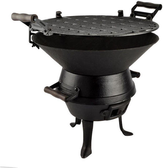 Grătar de Grădină pe Cărbune Rotund din Fontă 35 Cm Perfect Home