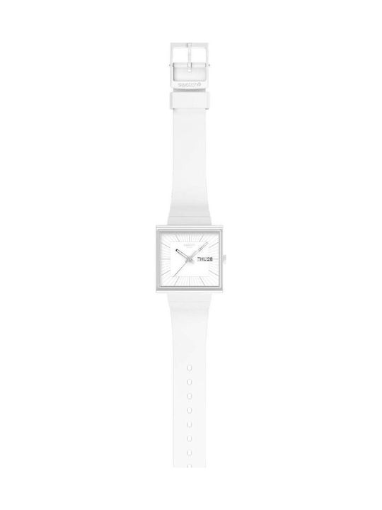 Swatch Swatch Women's Watch with White Rubber Strap