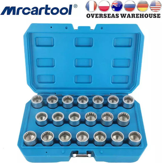 Anti-Theft Screw Sleeve Set 20 Pieces Locking Wheel Nut Key Socket Kit Porsche Cayenne Panamera