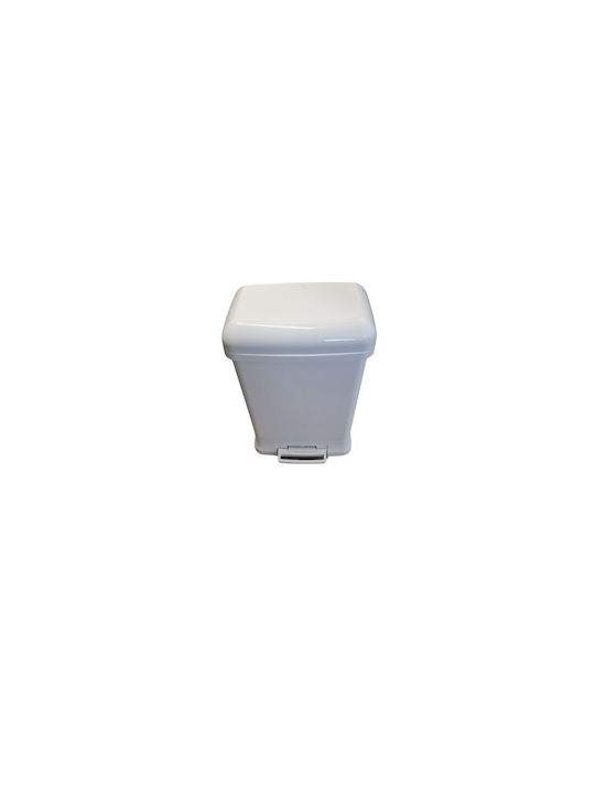 Viopsyctr Coș de Gunoi Plastic cu Pedală Alb 38lt 1buc