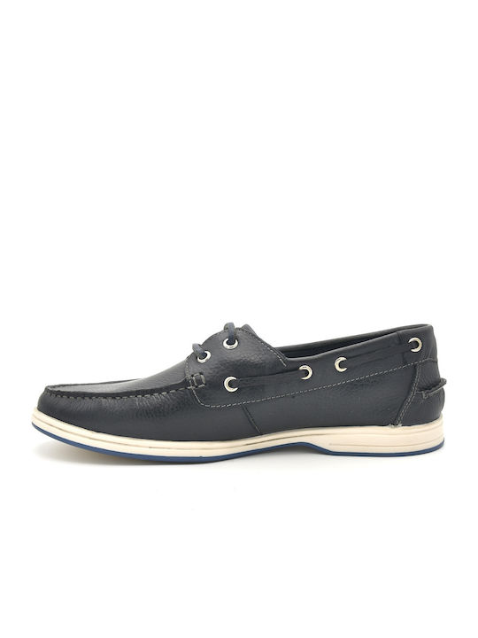 Δερμάτινα Ανδρικά Boat Shoes σε Μπλε Χρώμα