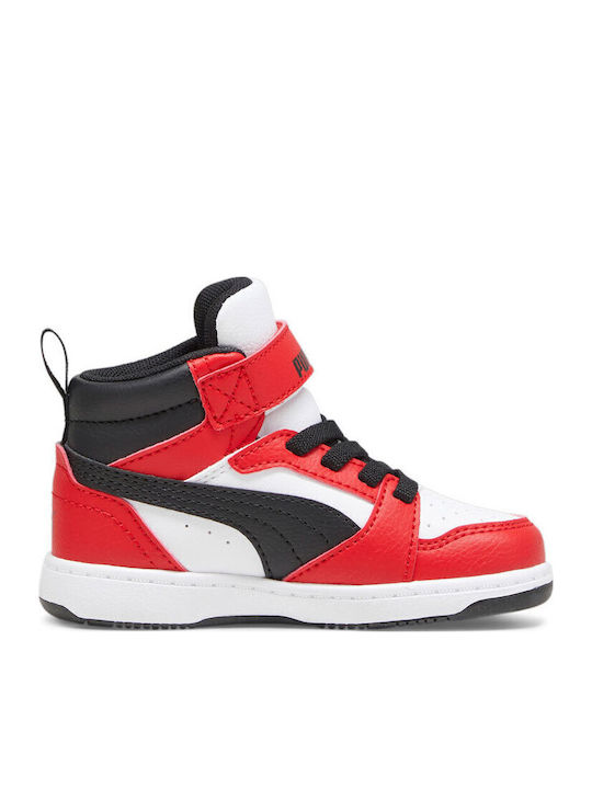 PUMA Rebound V6 Hoch Rote Kinder Sneaker