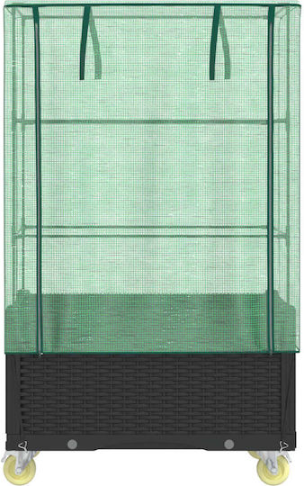 vidaXL Blumenkasten Kunststoff Black 50x80x182cm.