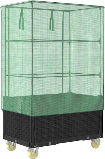 vidaXL Blumenkasten Kunststoff Black 50x80x182cm.