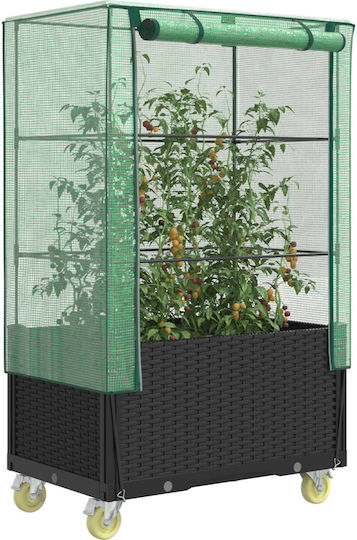 vidaXL Blumenkasten Kunststoff Black 50x80x182cm.