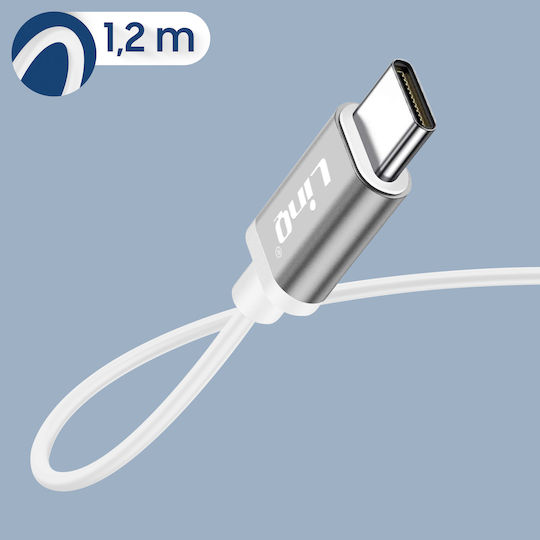 Wired USB-C Quality Sound Headphones Linq Silver Multi-Function Button