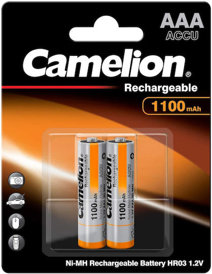 Camelion Rechargeable Battery AAA Ni-MH 1100mAh 1.2V 2pcs