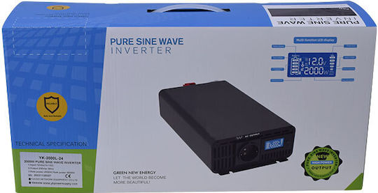 Yucoo Yucoo YK-2000L-24 Pure Sine Wave Inverter Rated Power 2000W with Nominal Input Voltage 24V Single Phase