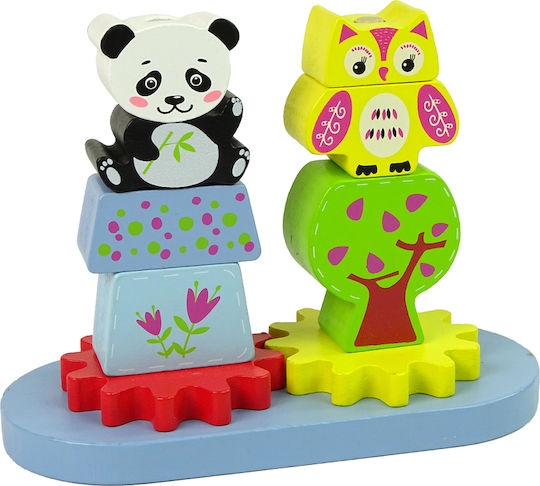 Lean Toys Shape Sorting Toy Sorter Owl made of Wood for 36++ Months Owl Panda Gears