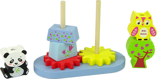 Lean Toys Shape Sorting Toy Sorter Owl made of Wood for 36++ Months Owl Panda Gears