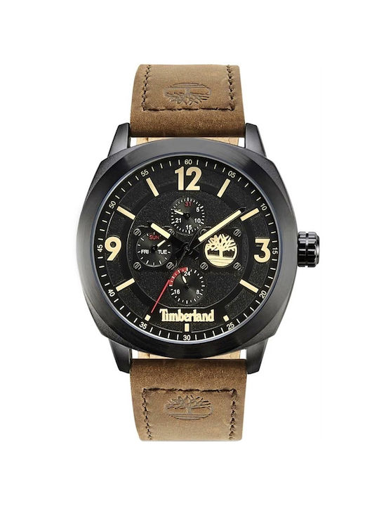 Timberland Watch Battery with Black Leather Strap