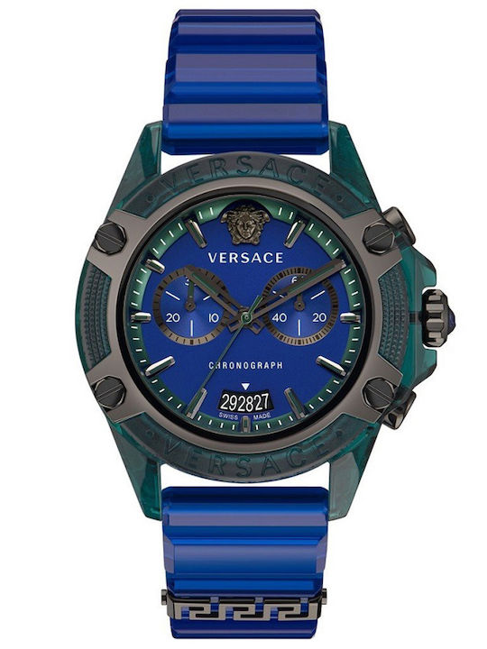 Versace Active Ρολόι Μπαταρίας με Καουτσούκ Λουράκι