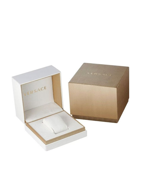 Versace Icon Active Ανδρικό Ρολόι 44mm Χρονογράφος Μπαταρίας με Μπλε Καουτσούκ Λουράκι