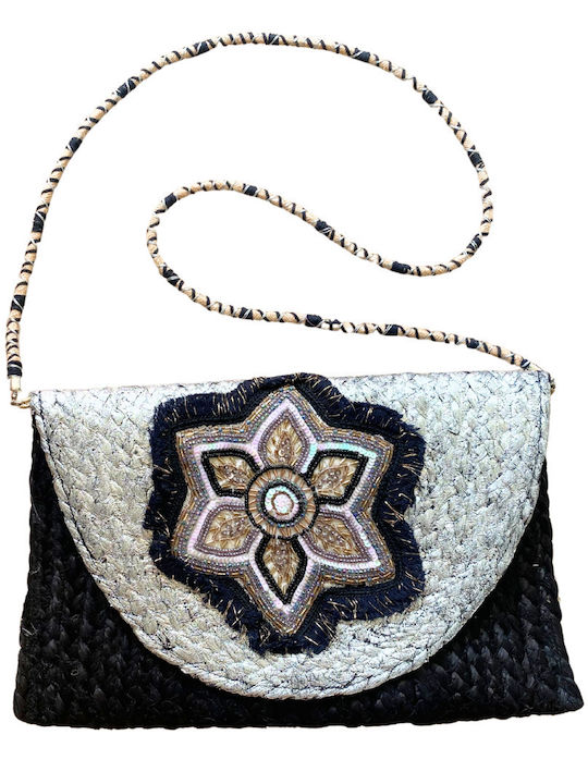 Damen Handgemachte Indische Strohtasche Tara Schwarz Solo Me Einheitsgröße Clutch12 Damen Handgemachte Indische Strohtasche Tara Schwarz Solo Me Einheitsgröße Clutch12