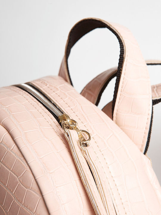 Elena Athanasiou Croco Rucksack Groß Rosa