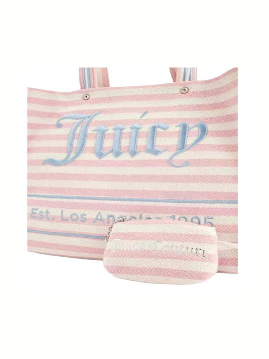 Geantă de umăr pentru femei Iris Beach Strip Vl Shop Juicy Couture Bejir7470w roz