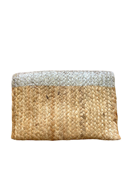 Handgefertigte indische Strohtasche Rani Beige Solo Me Frauen Pink Einheitsgröße Clutch10