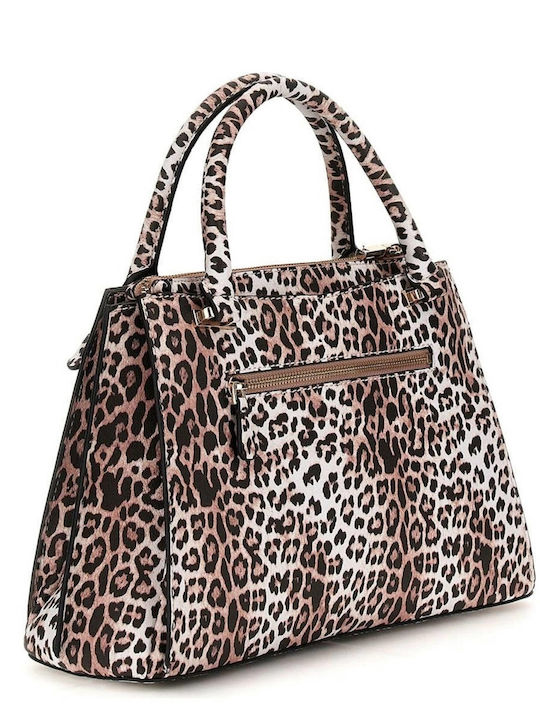 Guess Women's Jorah Luxury Satchel Bag Hwlg93 31060 Leo Leopard