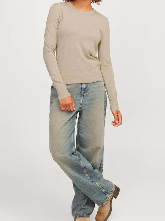 Women's Long Sleeve Sweater Feather Gray