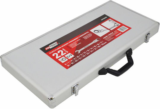 Awtools Wrench Flat-o.grz/pog.kpl.22szt.6-32 Suitcase