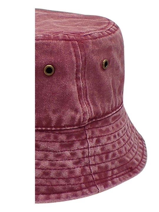 Brims and Trims Denim Women's Bucket Hat Burgundy