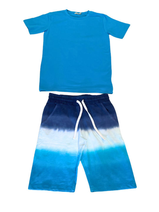Kinder-Set mit Shorts Sommer 2Stück Turquoise, Marine