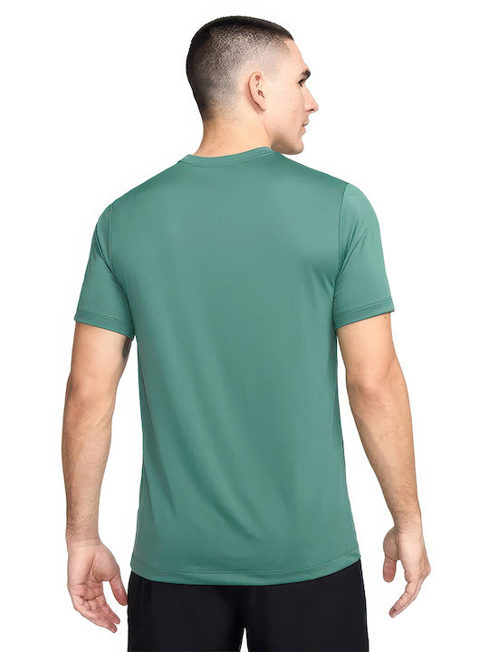 Nike Ανδρικό Αθλητικό T-shirt Κοντομάνικο Dri-Fit Ασημί