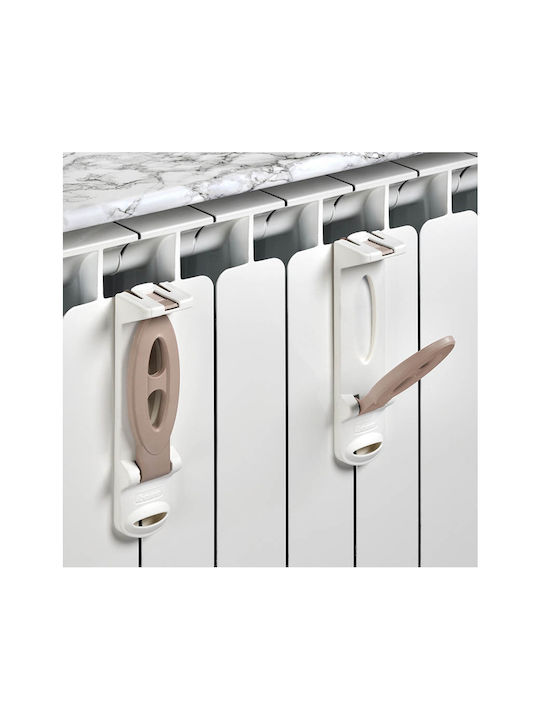 Bama Single Wall-Mounted Bathroom Hook ​2x2cm Cream/Brown