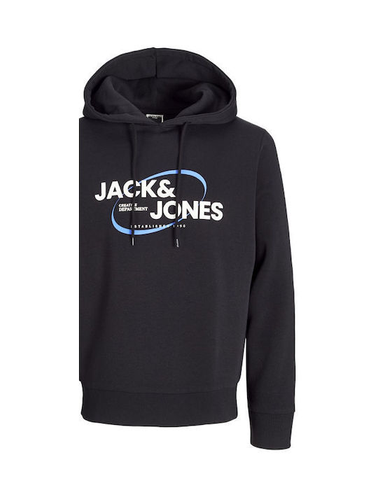 Jack & Jones Ανδρικό Φούτερ με Κουκούλα Μαυρο