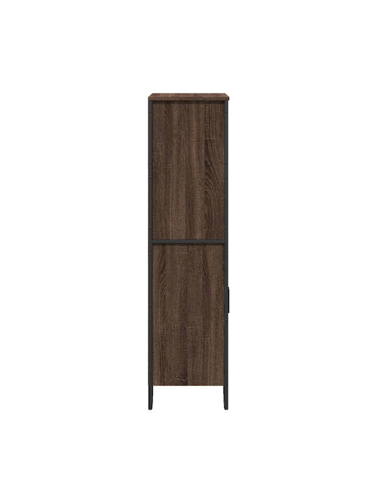 Brown Wooden Bookcase 79.5x35.5x137.5cm