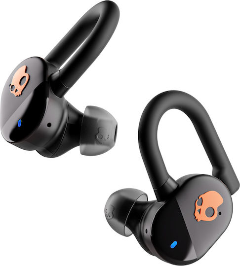 Skullcandy Push Play Active In-Ear Bluetooth-Freisprecheinrichtung Kopfhörer mit Schweißresistenz und Ladeetui Black/Orange