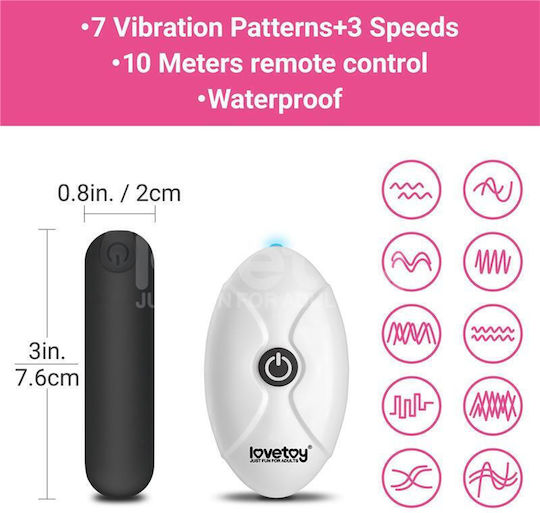 Lovetoy Vibrating Mini Δονητής για Ζευγάρια Μαύρος