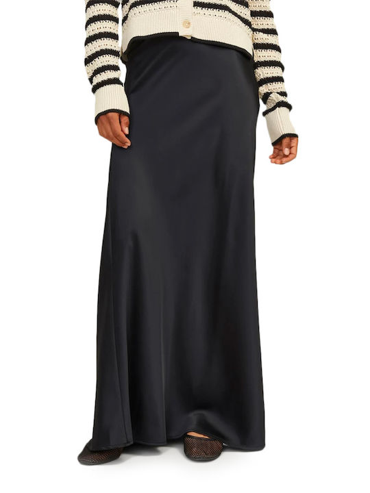 Jack & Jones Satin High Waist Maxi Skirt Black