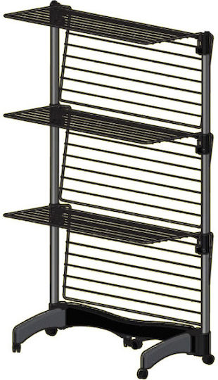 Filplast Telescopic Folding Floor Clothes Drying Rack Made of Aluminum with Wheels with 40m Hanging Length