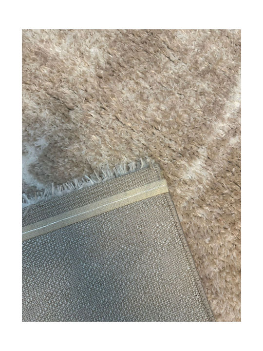 Rug Rectangular Shaggy Beige