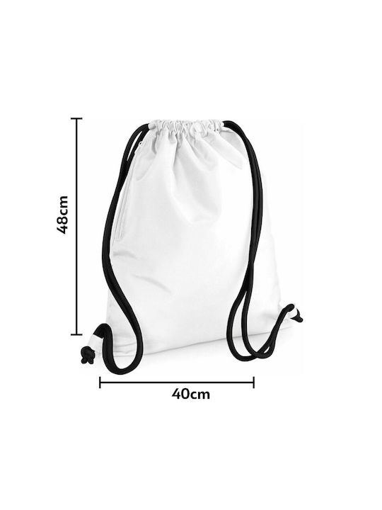 Dance Like Everyone's Watching Backpack Drawstring Gym Bag White Pocket 40x48cm & Thick Cords