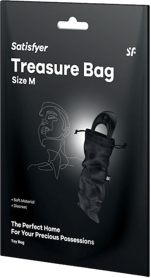 Satisfyer Treasure Bag Играчки Калъф За Съхранение M 24 X 12 См Черен