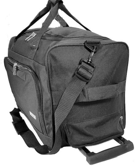 RCM Geantă de voiaj 49lt Negru cu roți Textil L53xW28xH28cm