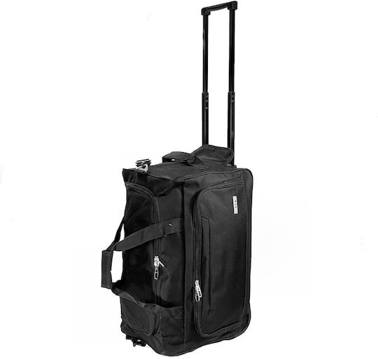 RCM Geantă de voiaj 49lt Negru cu roți Textil L53xW28xH28cm