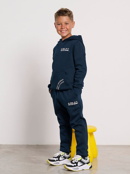 Fleece Kids Sweatshirt with Hood and Pockets Ocean Realverse Minime