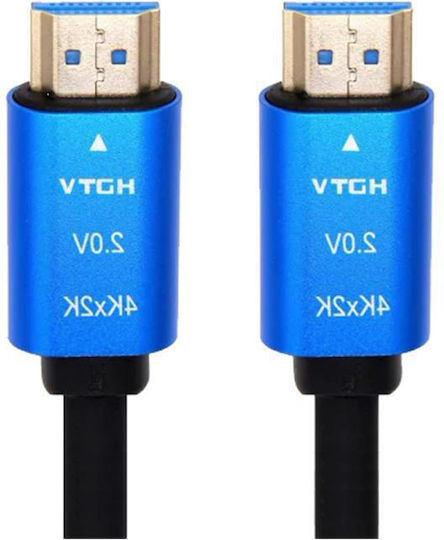 Tele HDMI 2.0 Premium High Speed 4K 60Hz HDR Geflochtenes Kabel HDMI-Stecker - HDMI-Stecker 1,5m Schwarz