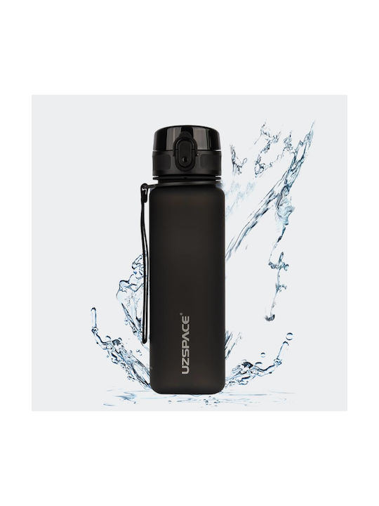 Uzspace Tritan Bpa Free Water Bottle Plastic 500ml Black