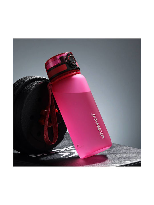 Uzspace Tritan Bpa Free Leakproof Бутилка Пластмаса 650мл Червен