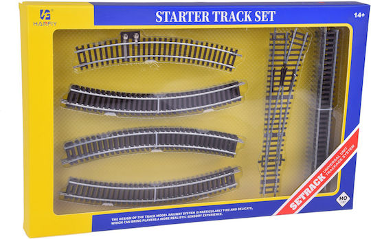 Jokomisiada Railroad Tracks Metal tracks for the HO starter train, turns, siding, switch for 3+ years+ Years