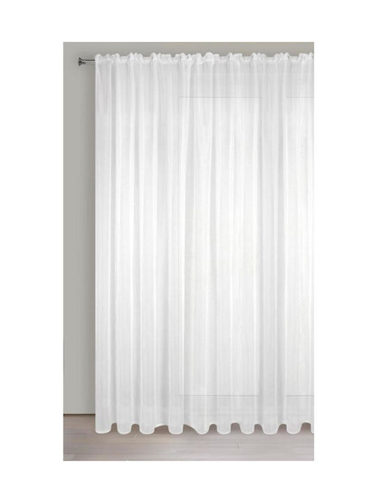 Eurofirany Curtain with Pencil Pleat Lucy White 400x300cm