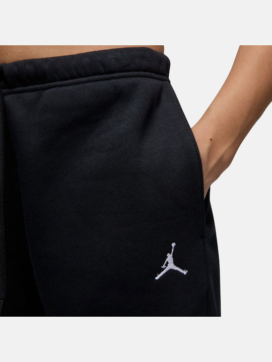 Παντελόνι Φόρμας με Λάστιχο Fleece Μαύρο