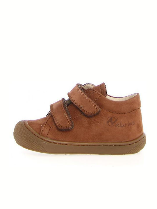 Naturino Kids Boots with Hoop & Loop Closure Tabac Brown