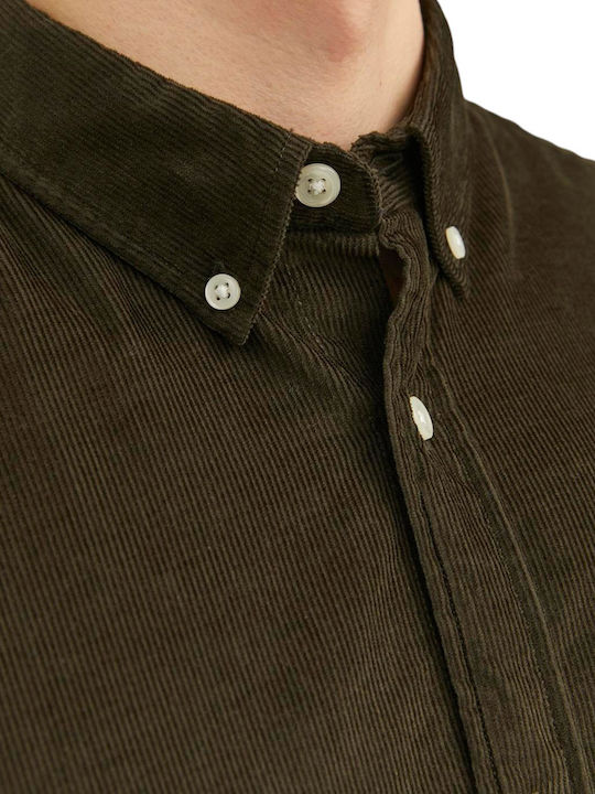 Long-sleeved Corduroy Shirt Rosin
