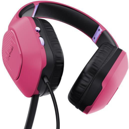 Trust GXT 790 Over Ear Gaming Headset με σύνδεση USB Ροζ