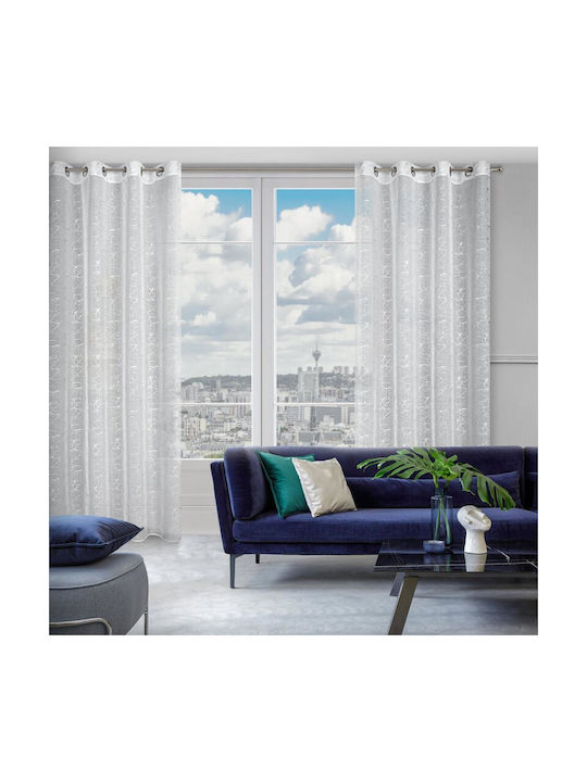 Eurofirany Завеса с Копчета Reva Бяла 140x250бр